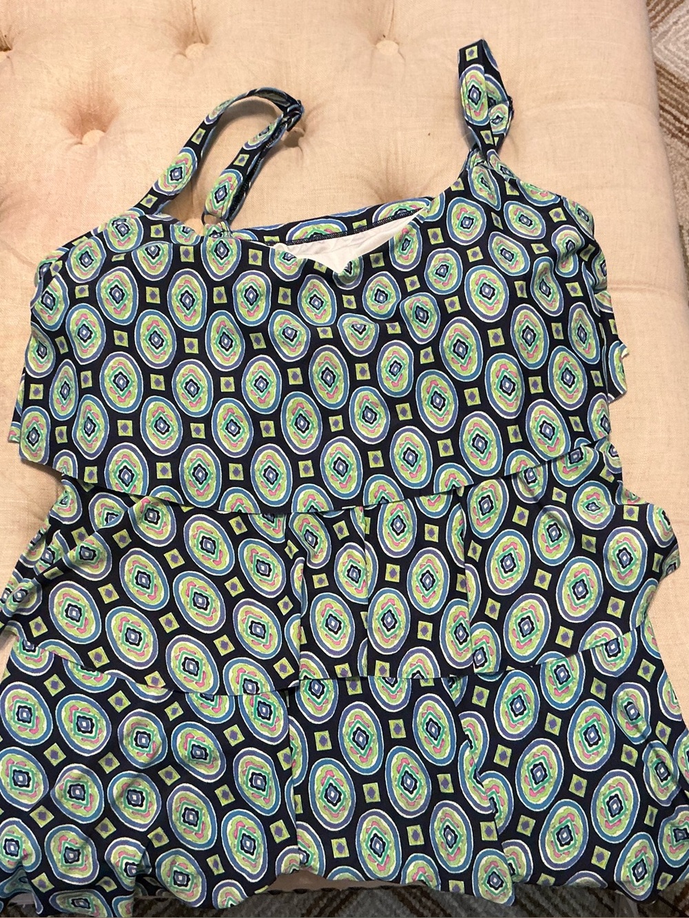 Beach House Plus Size Ruffled Tankini Top